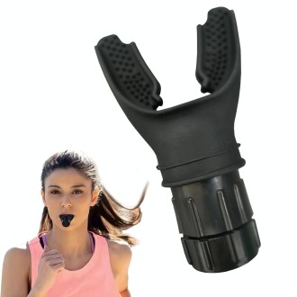 Breathing Exerciser Trainer Adjusts Resistance Lung Capacity Strengthener(Black)