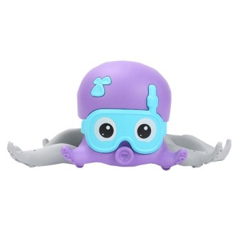 Clockwork Octopus Swimming Baby Water Playing Bathroom Bathing Toys(Purple)