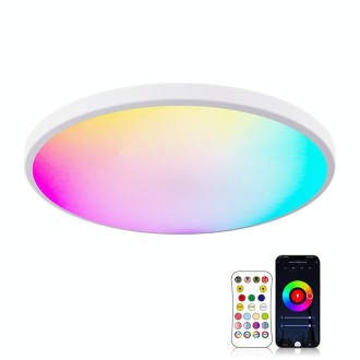 RGBCW Smart Graffiti App Voice Ceiling Light, Voltage: US Standard 110V-130V(White Frame)