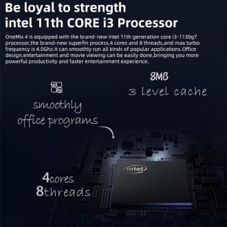 ONE-NETBOOK OneMix 4, 10.1 inch, 16GB+2TB, Windows 10 Home, Intel 11th Core i3, Support Wi-Fi 6 & Bluetooth & Fingerprint Unlock