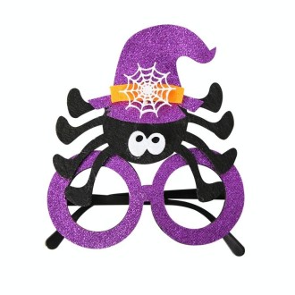 Halloween Decoration Funny Glasses Party Skeleton Spider Horror Props Purple Spider