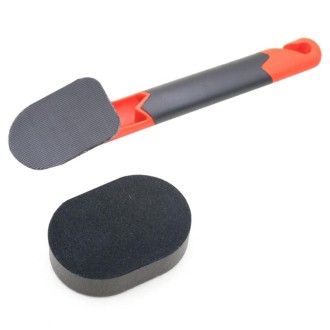 Handle + Sponge Long Handle Car Tire Varnishing Brush Tire Waxing Brush Sponge