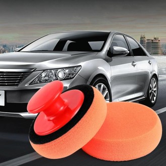 3 Sets Handle Polished Waxing Sponge Car Waxing Wash Tool(3 Handle +12 Sponge)