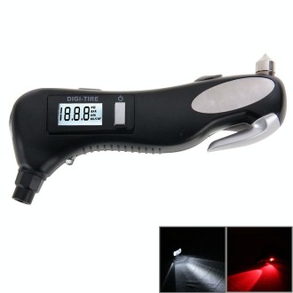 LCD Display Screen Digital Tire Gauge with LED Flashlight, Pressure Range: 2-150PSI