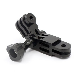 Action Camera Universal Aluminum Alloy Three-way Adjustment Arm 360 Degree Adapter(Black)