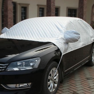 Car Half-cover Car Clothing Sunscreen Heat Insulation Sun Nisor, Plus Cotton Size: 5.2x2x1.8m