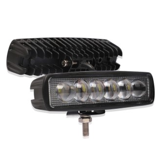 6 inch 18W 6000K IP68 8D Car Boat Marine Work Lights Spotlight LED Bulbs, DC 10-30V (White Light)