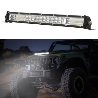 15 inch Two Rows DC9-30V 22W 6000K IP67 Car Truck Off-road Vehicle LED Work Lights Spot / Flood Light