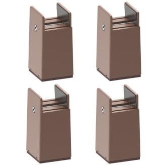 4pcs/set Adjustable Furniture Heightening Feet Pad, Size: 100mm High(Brown Widened Plywood Type For 10-50mm)