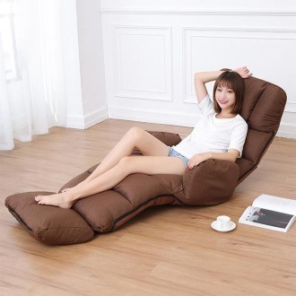 C5 Lazy Sofa Bed Bedroom Leisure Armrest Recliner Single Sofa Recliner (Coffee)