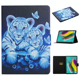 For Samsung Galaxy Tab S6 T860/T865 Colored Drawing Pattern Horizontal Flip Leather Case with Holder & Card Slots & Sleep / Wake