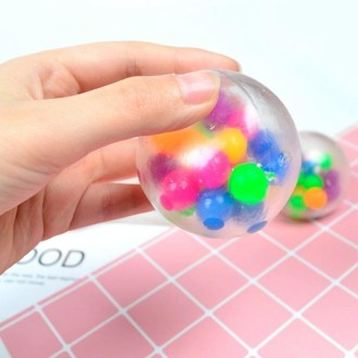 6 PCS 6cm Color Beads TPR Vent Ball Decompression Toy, Colour: Color Ball