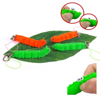 10 PCS Squeeze Caterpillar Vent Decompression Toy(Random Color Delivery)