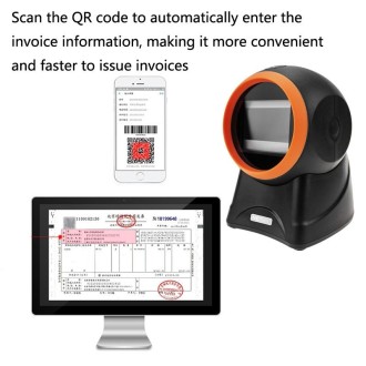 NETUM 2050 Supermarket Cashier Barcode QR Code Scanner Desktop Vertical Scanner, Specification： Regular Version