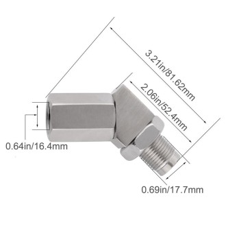 Car 45 Degree Oxygen Sensor M18x1.5 Adapter