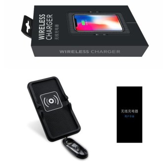 C6 15W 2 In 1 Multi-Function Car Wireless Charger Anti-Slip Launching Pad(Black)