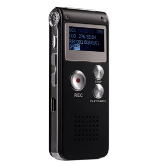 SK-012 16GB USB Dictaphone Digital Audio Voice Recorder with WAV MP3 Player VAR Function(Black)