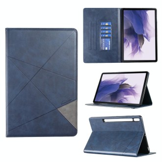 For Samsung Galaxy Tab S7 FE/Tab S7+/Tab S8+ Prismatic Leather Tablet Case(Blue)