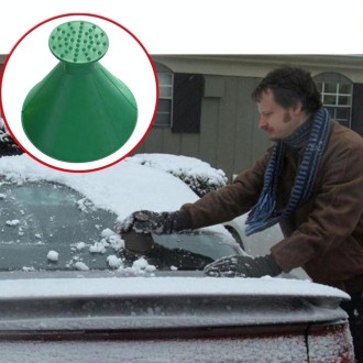 2 PCS Car Magic Window Windshield Car Ice Scraper Shaped Funnel Snow Remover Deicer Cone Deicing Tool Scraping