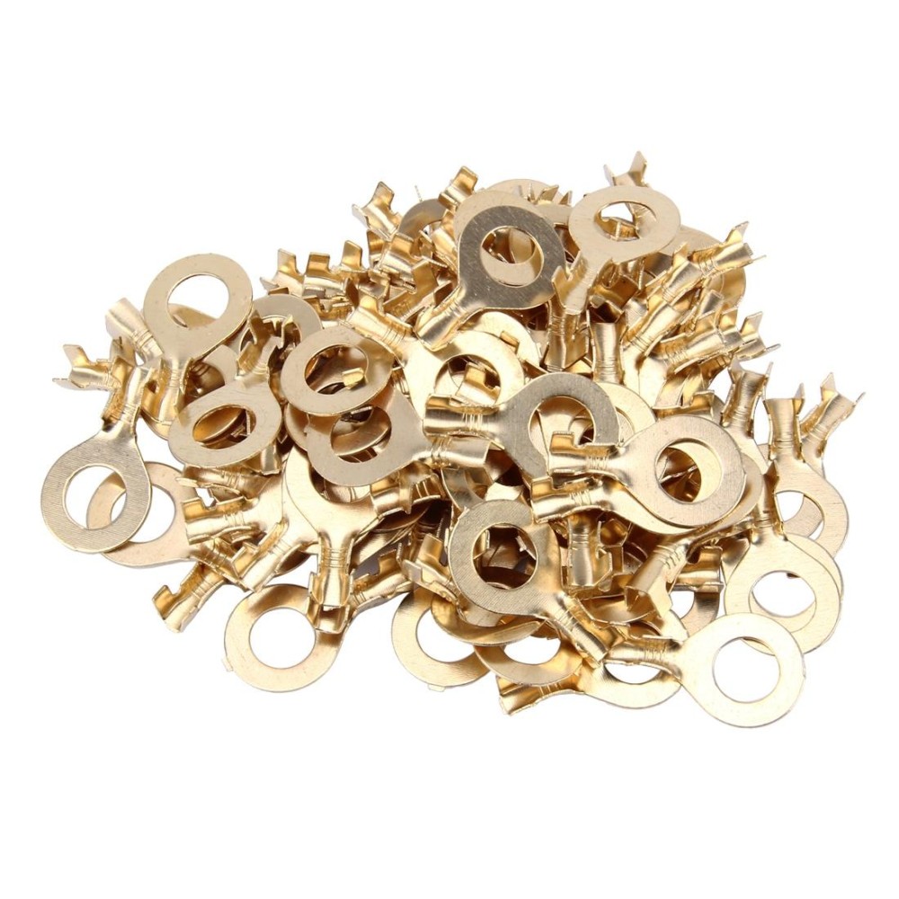 100 PCS 8.0mm DIY Ring Terminal Connectors, Cable size: 1-3.0mm2 (100pcs in one packaging, the price is for 100pcs)