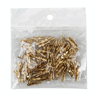 100 PCS 2.8mm Speaker Cable Spade Plug Connector Gold Plated Copper Speaker Cable Terminal