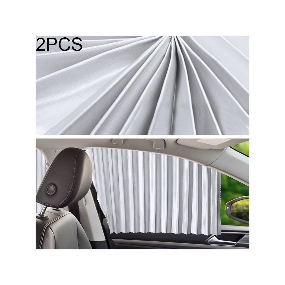 2 PCS Car Auto Sunshade Curtains Windshield Cover for the Rear Seat (Silver)