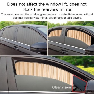 2 PCS Car Auto Sunshade Curtains Windshield Cover for the Rear Seat (Silver)