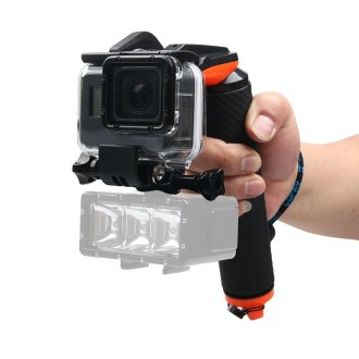 Shutter Trigger + Floating Hand Grip Diving Buoyancy Stick with Adjustable Anti-lost Strap & Screw & Wrench for GoPro HERO7 /6 B