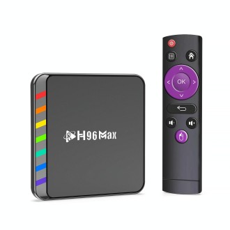 H96 Max W2 4K Ultra HD Android 11.0 Smart TV Box with Remote Control, Amlogic S905W2 Quad-Core, 4GB+64GB(US Plug)