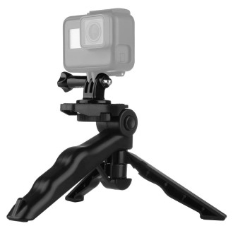 PULUZ Grip Folding Tripod Mount with Adapter & Screws for GoPro Hero11 Black / HERO10 Black / HERO9 Black / HERO8 Black / HERO7 