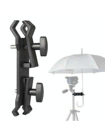 Outdoor Camera Umbrella Holder Clip Bracket Stand Clamp Photography Accessory