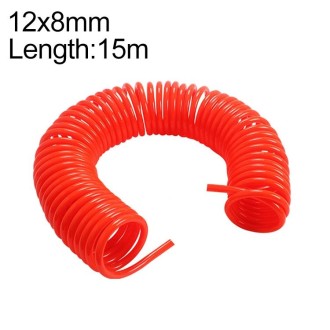 LAIZE Compressor Air Flexible PU Spring Tube without Connector, Specification:12x8mm, 15m