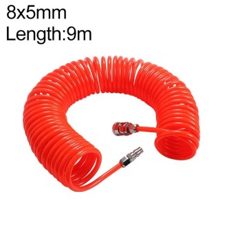 LAIZE Compressor Air Flexible PU Spring Tube with Connector, Specification:8x5mm, 9m