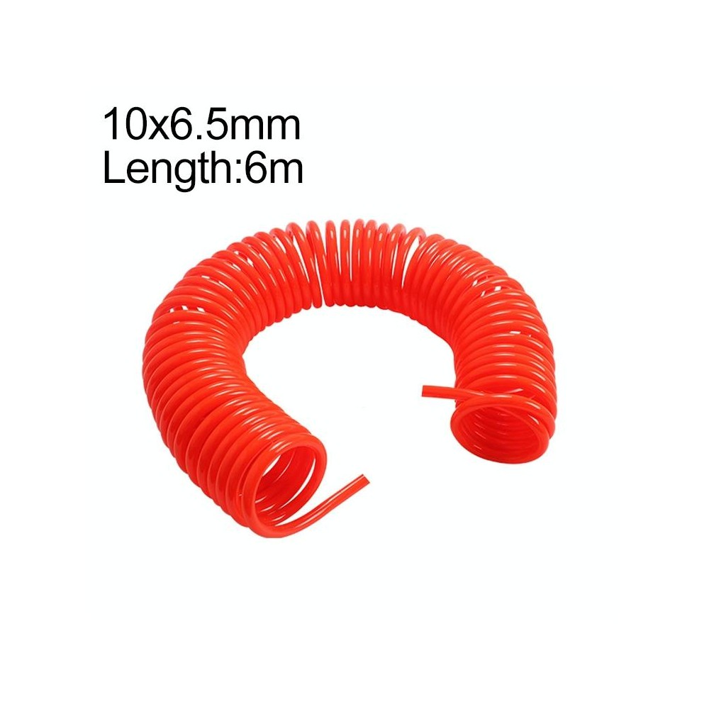 LAIZE Compressor Air Flexible PU Spring Tube without Connector, Specification:10x6.5mm, 6m