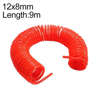 LAIZE Compressor Air Flexible PU Spring Tube without Connector, Specification:12x8mm, 9m