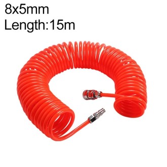 LAIZE Compressor Air Flexible PU Spring Tube with Connector, Specification:8x5mm, 15m