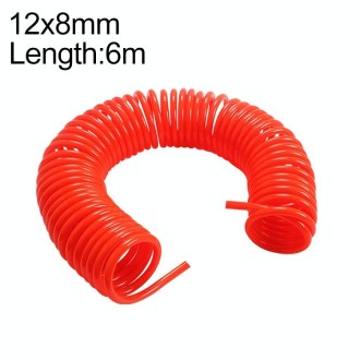 LAIZE Compressor Air Flexible PU Spring Tube without Connector, Specification:12x8mm, 6m