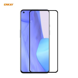 For OnePlus 9 / 9R ENKAY Hat-Prince Full Glue 0.26mm 9H 2.5D Tempered Glass Full Coverage Film