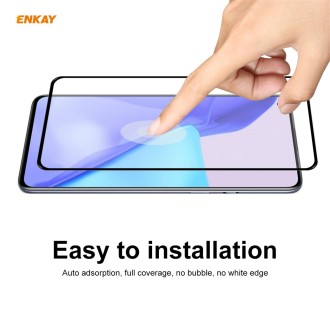 For OnePlus 9 / 9R ENKAY Hat-Prince Full Glue 0.26mm 9H 2.5D Tempered Glass Full Coverage Film