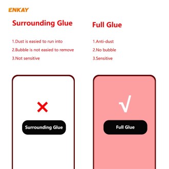 For OnePlus 9 / 9R ENKAY Hat-Prince Full Glue 0.26mm 9H 2.5D Tempered Glass Full Coverage Film