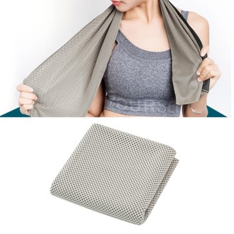 2 PCS Microfiber Fabric Gym Sports Towel Enduring Ice Towel, Size: 30*100cm(Grey)