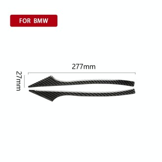 Carbon Fiber Car Rearview Mirror Bumper Strip Decorative Sticker for BMW 5 Series E60 2008-2010 / F10 2011-2017 /  F07 2010-2015