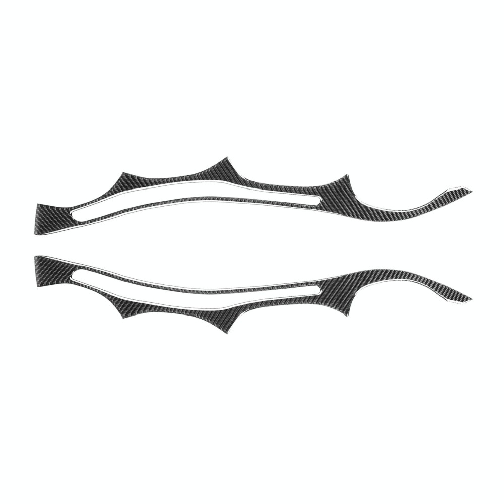 2 PCS / Set Carbon Fiber Car Lamp Eyebrow Decorative Sticker for BMW E60 5 Series 2004-2010, Drop Glue Version