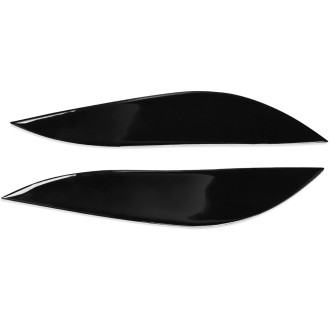 Pair Car Lamp Eyebrow Soft Decorative Sticker for Honda Civic 2001-2003 (Black)