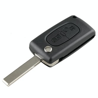 For PEUGEOT 2 Buttons Intelligent Remote Control Car Key with PCF7961 Integrated Chip & Battery & Holder & Slotted Key Blade & A