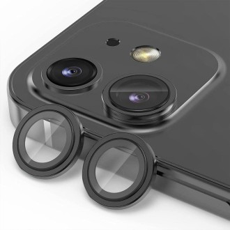 For iPhone 12 / 12 mini ENKAY AR Anti-reflection Camera Lens Glass Full Film(Black)