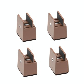 4pcs/set Adjustable Furniture Heightening Feet Pad, Size: 50mm High(Brown Plywood Type For 10-37mm)