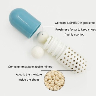 2pcs/Pack Multifunctional Capsule Shoe Deodorizer(Blue)