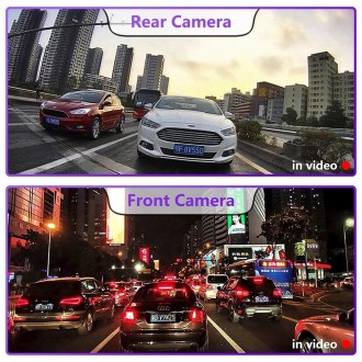 Front and Rear Dual Camera HD InfraredNight Vision Car Dash Cam Driving Recorder