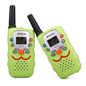 1 Pair RETEVIS RT32 0.5W US Frequency 462.550-467.7125MHz 22CH Handheld Children Walkie Talkie(Green)